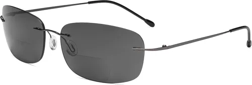 Vista 7 de Eyekepper Lentes de sol bifocales sin montura para mujeres y hombres, lectores bifocales ligeros para leer bajo el sol