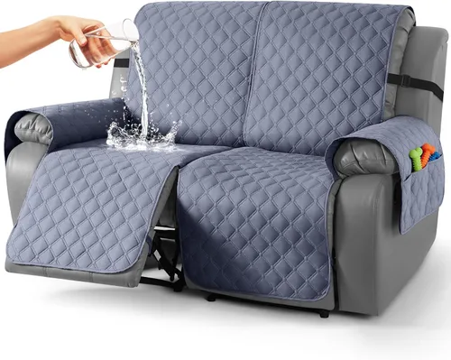 Vista 16 de TAOCOCO Fundas reclinables 100% impermeables, con correas para las piernas, funda de sofá reclinable reversible para silla reclinable, protector