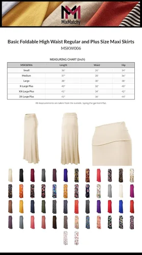 Vista 5 de MixMatchy Faldas básicas plegables de cintura alta regular y tallas grandes para mujer