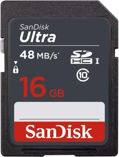 Vista 2 de Paquete de 5 tarjetas flash SanDisk Ultra de 16 GB SD SDHC UHS-I Clase 10 Velocidad de lectura de hasta 48 MB/s 320X SDSDUNB-016G-GN3IN Lote al por