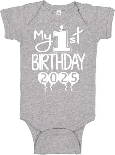 Vista 39 de Reaxion Traje de cuerpo entero hecho a mano para bebé niño y niña, mi primer cumpleaños 2024