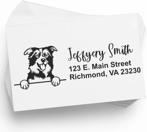 Vista 81 de American Bulldog Stamp Duo, Custom Return Address for Dog Lovers, Personalized Mail Mark for Letters and Cards