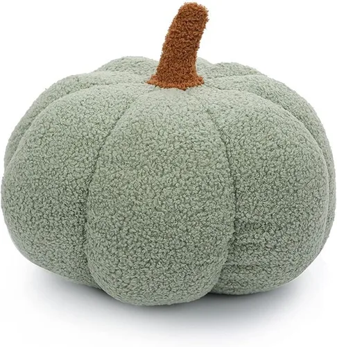Vista 13 de Almohada decorativa de calabaza, cojín de suelo, cojín de sofá, almohada de lectura para automóvil (azul, 7.8 pulgadas)