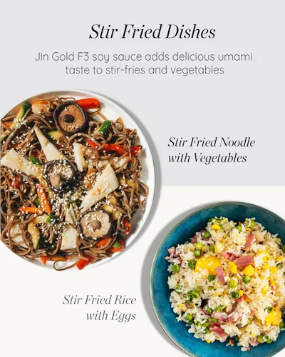 Vista 3 de Sempio Jin Gold - Salsa de soja F3 para salteado y estofados, mezcla de alta calidad, rico sabor a umami, fermentada naturalmente, sin gluten, sin