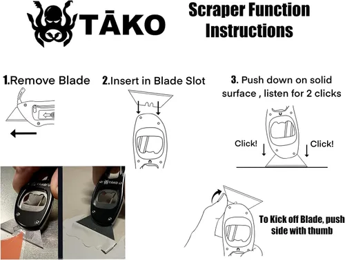 Vista 9 de Tako X2 - Cuchillo utilitario retráctil, cambio rápido, acceso instantáneo extra a la cuchilla, cortador de caja, cuchillo de bolsillo, compacto