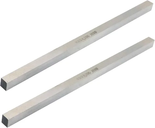 Vista 13 de 5 brocas de corte cuadrado HSS para torno de 0.157 in x 0.157 in x 7.874 in, molinillo de herramientas HSS en blanco, fresa rectangular de acero
