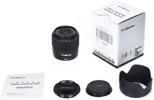 Vista 3 de YONGNUO YN35mm F2S DF DSM Auto Focus Gran Angular Lente Prime para Sony, F2 Gran Apertura Full Frame APS-C para Sony E Mount Cámara Negro