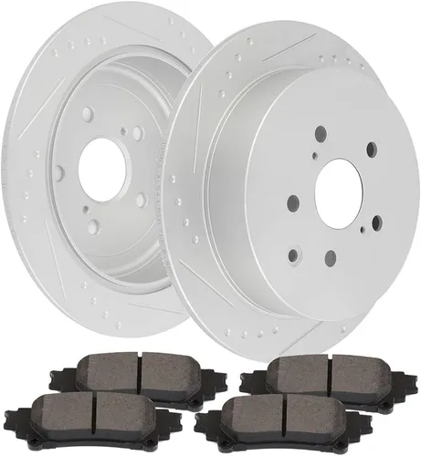 Vista 27 de SCITOO Kit de freno delantero Rotores de freno delantero y pastillas de freno de cerámica para Acura RSX 2003-2006