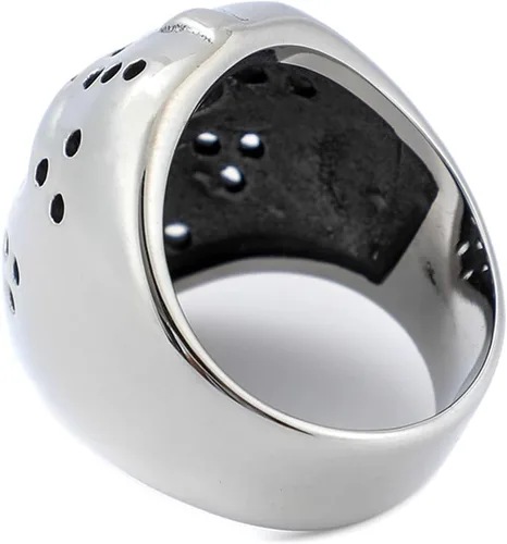 Vista 7 de Jason Mask Ring Stainless Steel Rings for Women Mens Jason Ring Perfect Gifts for Halloween,Size 7-13,Fashion Punk Rings Jewelry Decorations