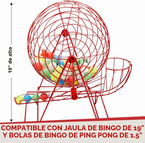 Vista 4 de MR CHIPS Tablero maestro de juego de bingo profesional para pelotas de ping pong