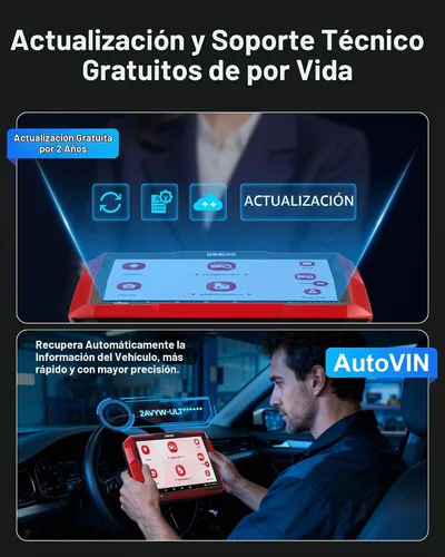 Vista 5 de Escáner de diagnóstico GOOLOO DS900 OBD2, herramienta de escaneo bidireccional de sistema completo, escáner Bluetooth 5.0 con pantalla táctil de 8