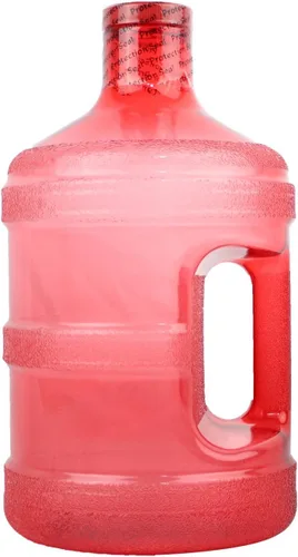 Vista 8 de H8O® botella de agua redonda de 1 galón sin BPA con tapa de 48 mm (negra)