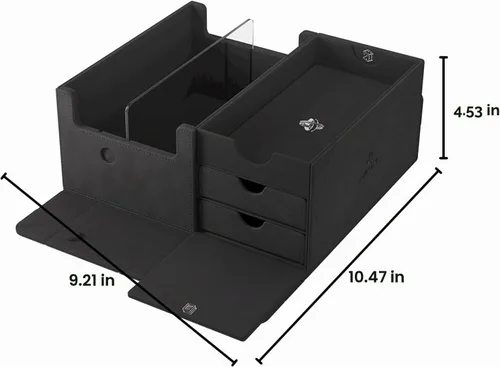 Vista 3 de Gamegenic Game's Lair 600+ - Caja de cartas convertible, almacenamiento de tarjetas de doble funda, con capacidad para hasta 600 tarjetas, protector