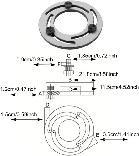 Vista 2 de Xuthusman Anillo de mandíbula de 3 mandíbulas 8 "Garra de presión hidráulica ajustable para CNC Torno Chuck Accesorios Acero