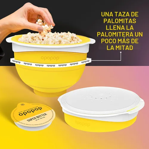 Vista 6 de Opopop Gourmet Popcorn Pop Cups - Juego variado de 4 unidades + juguete de silicona