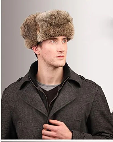 Vista 9 de URSFUR Sombrero de hombre de piel completa rusa Ushanka Trooper multicolor