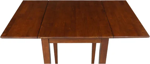 Vista 10 de IC International Concepts Mesa de madera maciza, 36 pulgadas, sin terminar Espresso