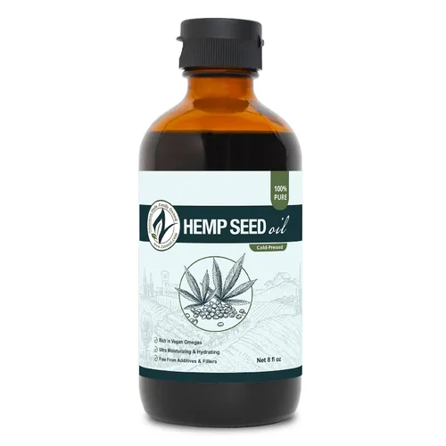 Vista 2 de Aceite de cáñamo, antiinflamatorio, alivio del dolor, 100 % puro, prensado en frío, Omegas Vegano de alta calidad 3 y 6, sin rellenos ni aditivos