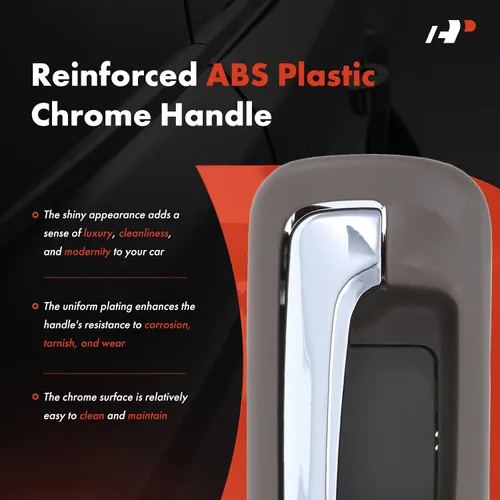 Vista 4 de A-Premium Manija de puerta interior delantera izquierda del lado del conductor con orificio de bloqueo compatible con Honda Civic 2001 2002 2003