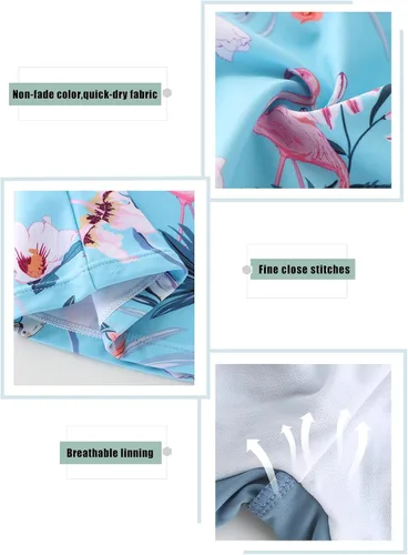 Vista 3 de Traje de baño de dos piezas para niñas tankini con pantalones cortos para niños