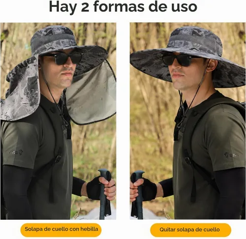 Vista 5 de HUAMULAN Sombrero de verano de ala ancha para mujer, agujero para cola de Hyp016-shenhui-smo