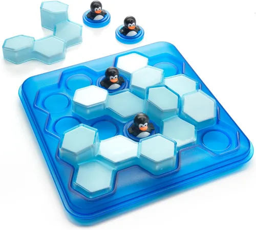 Vista 3 de Smart Games - Penguins Pool Party, juego de rompecabezas con 60 desafíos, 6+ edades