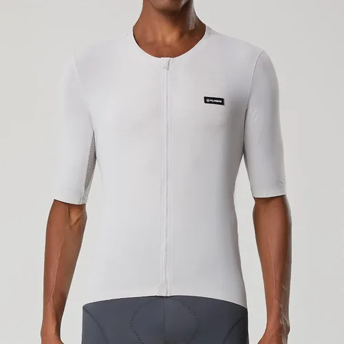 Vista 9 de YKYWBIKE Jersey de ciclismo para hombre, camiseta de ciclismo de manga corta para hombre, camiseta de ciclismo para hombre con bolsillos