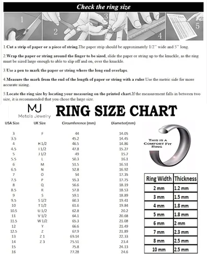 Vista 6 de MJ Metals Jewelry - Anillo de boda de carburo de tungsteno blanco pulido de 2 mm a 10 mm