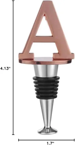 Vista 7 de Miicol Tapón para Botella de Vino, Tapón para Prosecco, Tapón de Vino de Oro Rosa, Tapón de Champán Personalizado, Tapón de Vino con Inicial, Regalo