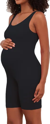Vista 2 de Lataly Body de maternidad para mujer, moldeador, sin mangas, pantalones cortos, overol para mujer