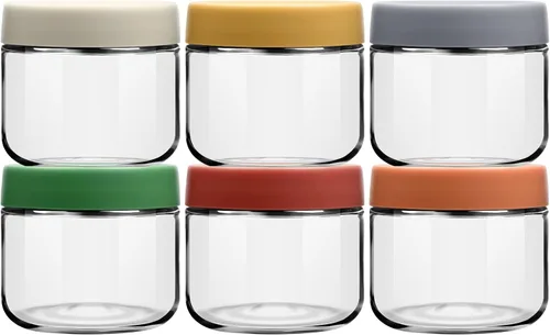 Vista 12 de EONJOE Recipientes de vidrio de 2 onzas para salsas, mini tarros de condimentos con tapas, accesorios para lonchera, paquete de 6 Airtight ,BPA