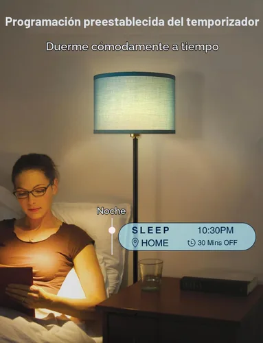 Vista 6 de YHW Lámparas de pie para sala de estar compatibles con Alexa Google, lámpara de pie lámparas altas para sala de estar, dormitorio, oficina, aula