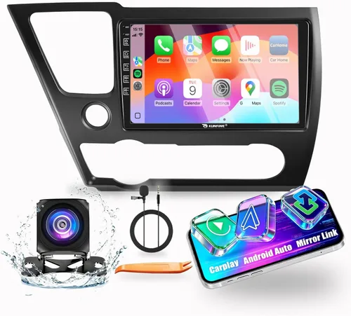Vista 10 de Para Honda Civic 2012-2015 LHD Car CarPlay Android Navegación Automática Estéreo GPS Radio Reverse Cámara Pantalla 9 "IPS Pantalla Táctil Headunit