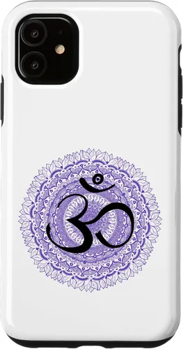 Vista 6 de Funda de meditación hindú para iPhone 12 Pro Max Om Yoga Ohm