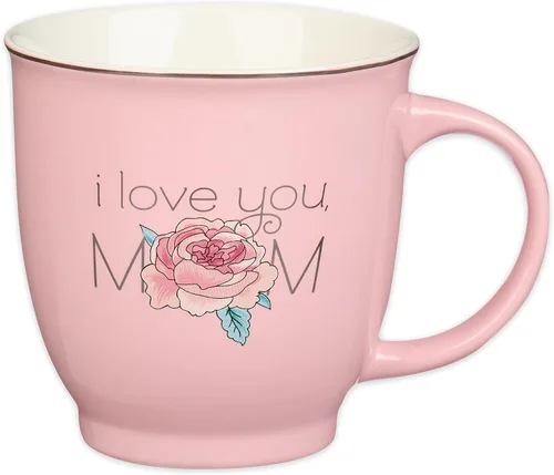 Vista 10 de Taza de cerámica de arte cristiano azul floral – 14 oz. Taza de café y té inspiradora con escrituras bíblicas apta para microondas y lavavajillas