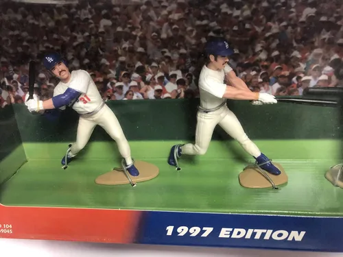 Vista 2 de Mike Piazza Los Angeles Dodgers FREEZE FRAME juego de figuras de acción 1997 SLU Edition