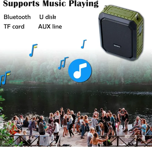 Vista 5 de Amplificador de voz con micrófono inalámbrico para auriculares