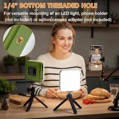 Vista 5 de Linterna LED recargable para campamento, 10,000 mAh, luces de campamento portátiles de hasta 90 horas y 4 modos de luz, IPX5 impermeable, esenciales