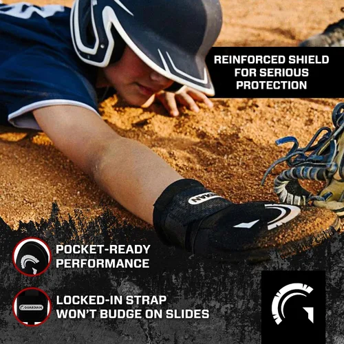 Vista 3 de Guante deslizante Guardian Baseball - Tallas para jóvenes y adultos - Guante deslizante para béisbol - Correa de compresión elástica