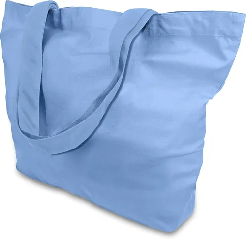 Vista 34 de TOPDesign - Paquete de 1 bolsa de lona de algodón, superfuerte, 12 onzas, bolsa para compras reutilizable, de tela, diseño moderno, en dos tonos