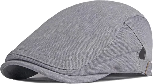 Vista 8 de DIYDECAL Gorras planas de algodón para hombre, boina de conducción taxista para mujer