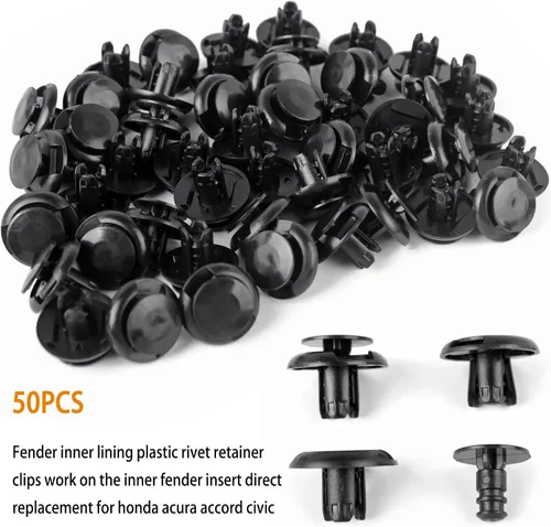 Vista 6 de Xislet 120 piezas Clips para parachoques de 10 mm 91503-SZ3-003 con tornillos para protector contra salpicaduras 90114-SE0-000 Compatibles con Honda