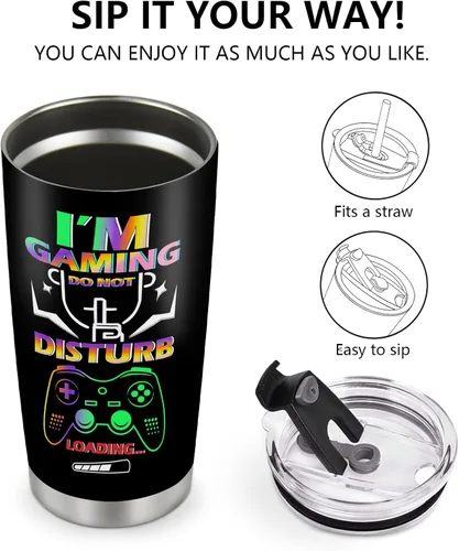 Vista 4 de Jekeno Vaso de regalo para niños, hombres, niños, adolescentes, control de juegos, regalo de Pascua, cumpleaños, Navidad, hijo, marido, padre, papá