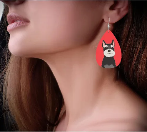 Vista 5 de Zokola Pendientes de lágrima de ciervo selva ciervo selva de otoño flores aretes colgantes de doble cara para mujeres y niñas aretes ligeros