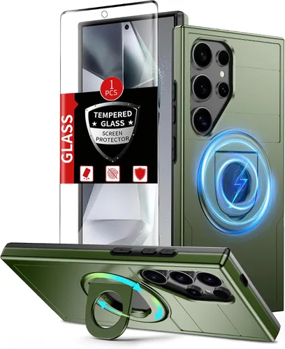Vista 17 de Funda para Samsung Galaxy S21 FE con 2 protectores de pantalla de vidrio templado, funda con función atril para Samsung Galaxy S21FE con cubierta