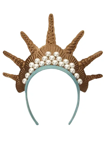 Vista 3 de Diadema de corona de perlas para disfraz de Reina Sirena Multicolor