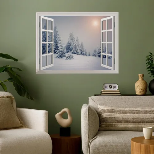 Vista 24 de wall26 Vinilo mural de pared extraíble – ANSE Lazio Beach en la isla Praslin en Seychelles - Decoración de pared creativa de ventana – 24 x 32