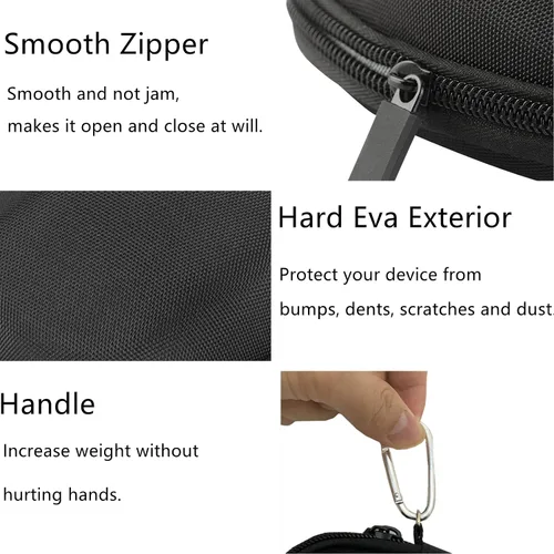 Vista 3 de CANTOO Funda rígida de viaje para mouse Logitech MX Master 3 / 3S / 2S / Advanced, mouse inalámbrico, bolsa de almacenamiento protectora
