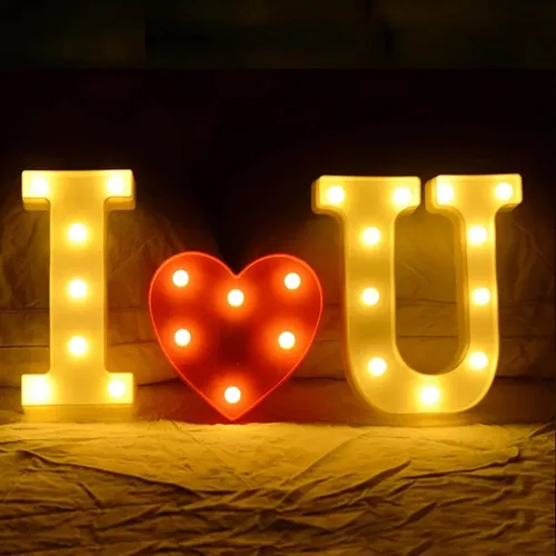 Vista 10 de Letras de marquesina iluminadas para bebés - Letrero LED con letras y números para decoración de cumpleaños, mesa del hogar, blanco