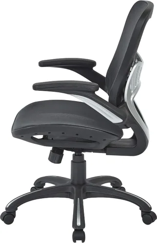 Vista 9 de Office Star Riley - Silla de escritorio ventilada para gerente con asiento y respaldo de malla transpirable, base negra con negro